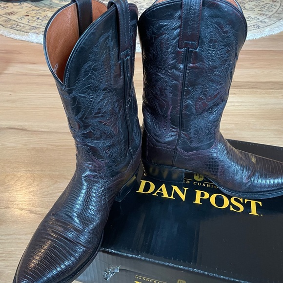 Dan Post Men’s Black Cherry Lizard boots - Picture 7 of 8